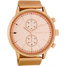 OOZOO Timepieces 48mm Rosegold Mesch Bracelet C7462